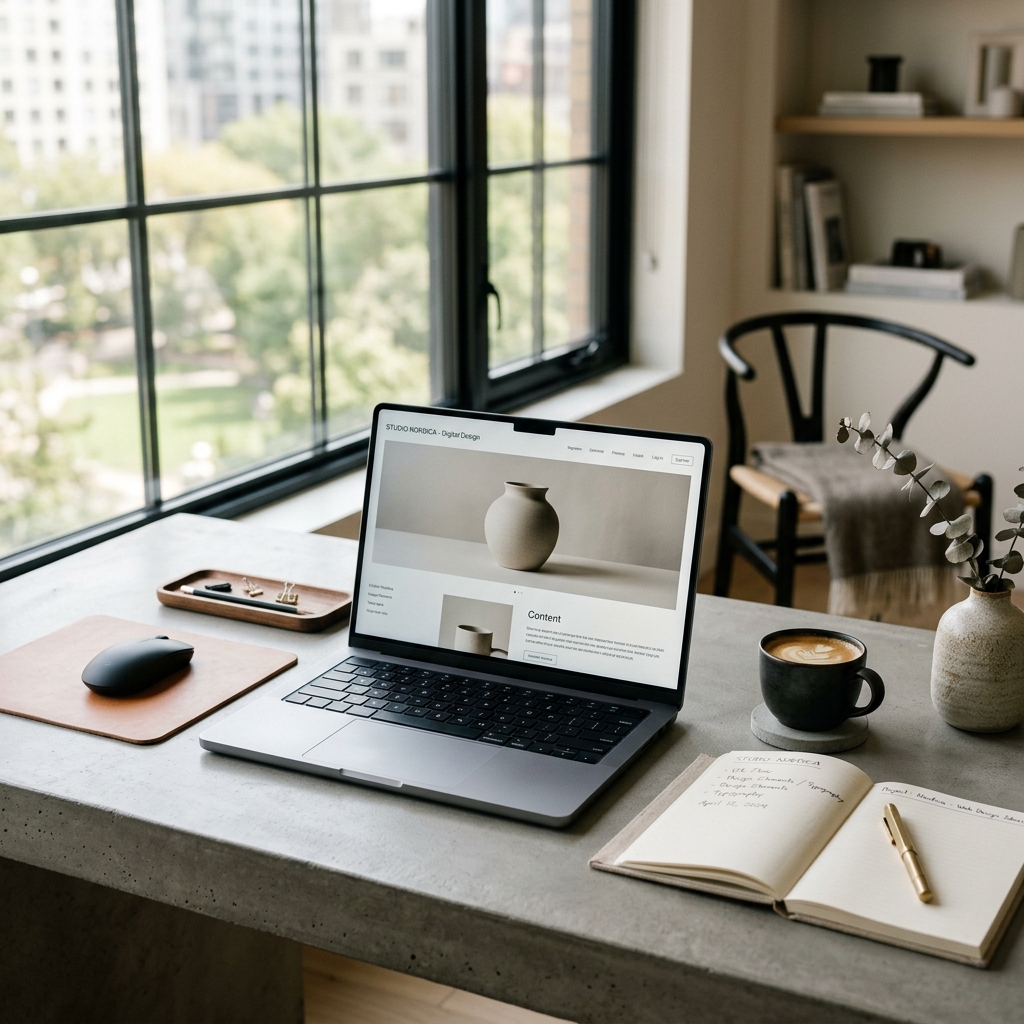 Espacio de trabajo para diseño web y tiendas en línea